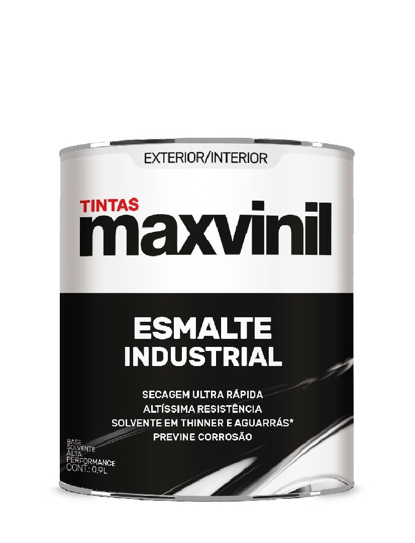 TINTA ESMALTE SINTETICO FOSCO PRETO 900ML MAXVINIL MadeiraMadeira