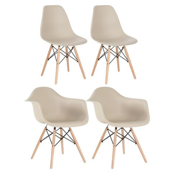 Kit Cadeiras Eames Daw Bra Os Cadeiras Eiffel Dsw Nude