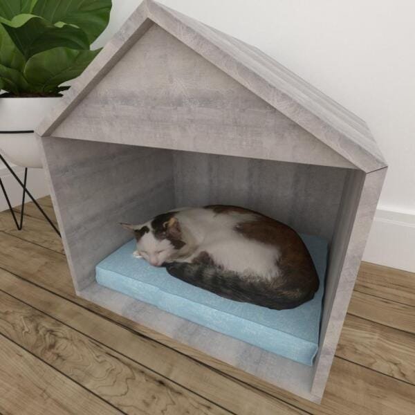 Casinha Caminha Para Gato Casa Todos Em Mdf Rustico Madeiramadeira