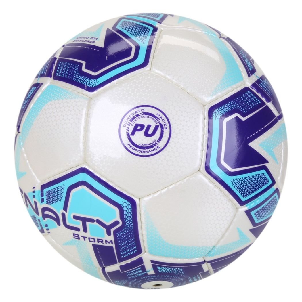 Bola De Futebol Penalty Storm N Xxi Azul E Branco Madeiramadeira