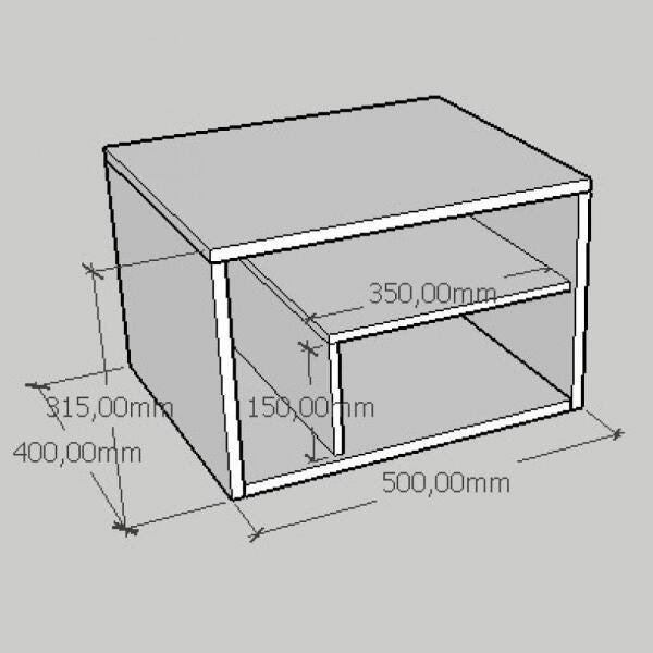 Mesa De Cabeceira Slim Prateleiras Em Mdf Amadeirado MadeiraMadeira