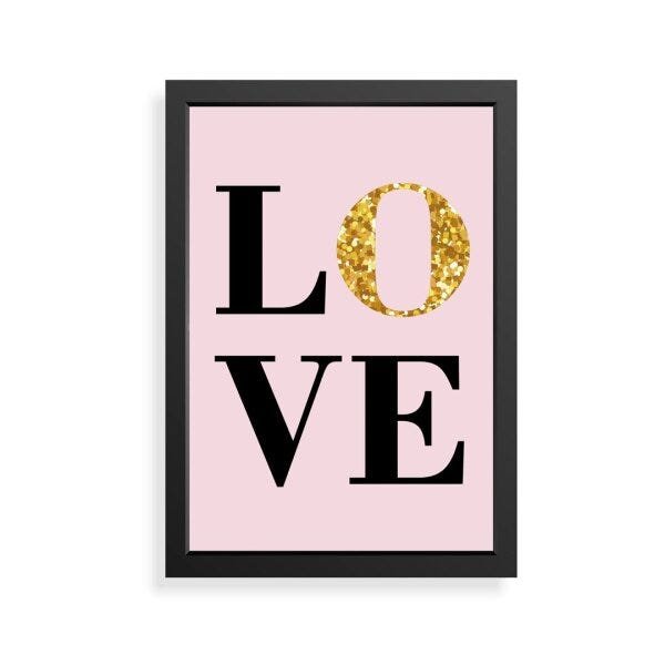 Quadro Decorativo Moldura Love Preto 30x40cm MadeiraMadeira