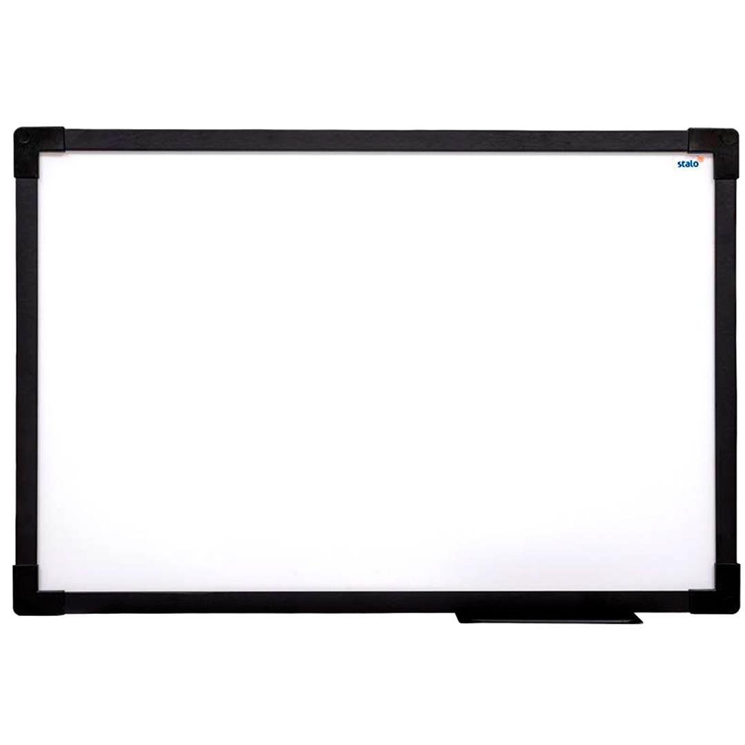 Lousa Quadro Branco X Cm Moldura Soft Preto Stalo Madeiramadeira