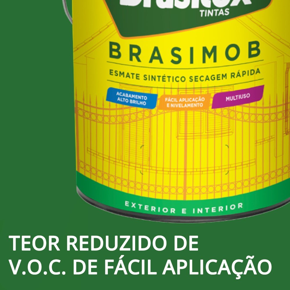 Tinta Esmalte Sintético Vermelho Chassi Goya Brasilux 3 6l