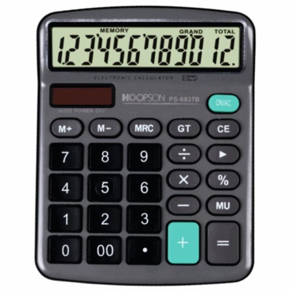 Calculadora De Mesa PS 6837B Hoopson MadeiraMadeira