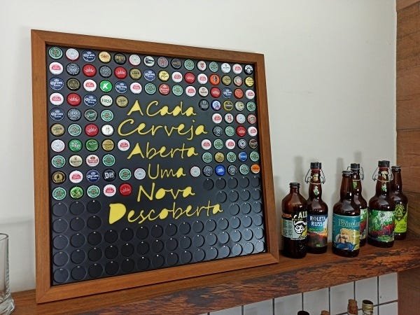 Quadro Porta Tampinhas De Cerveja Im Linha Premium