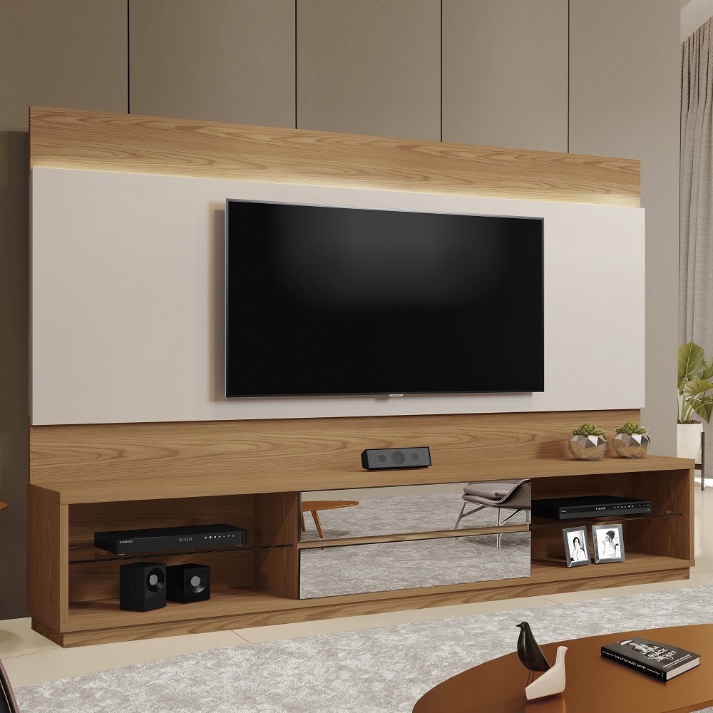 Estante Painel Home Pleno para Tv Até 65 Polegadas Damasco Soft