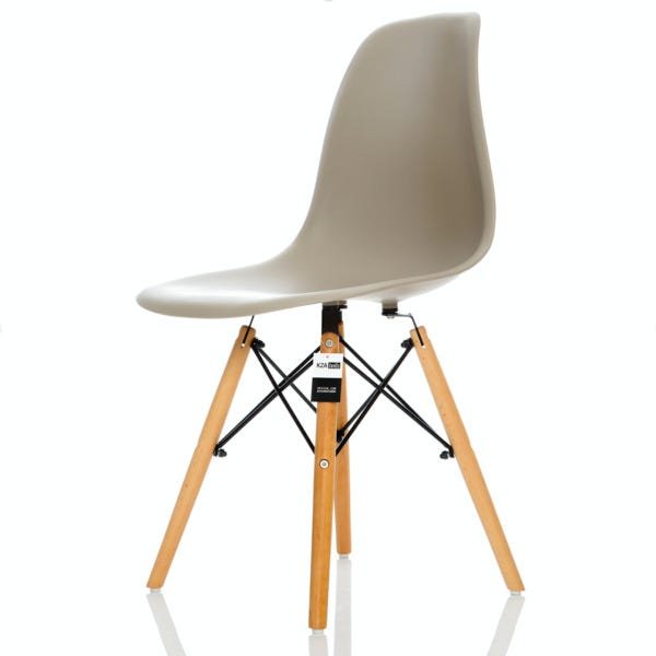 Kit 2 Cadeiras Charles Eames Eiffel Dsw Nude Brs MadeiraMadeira