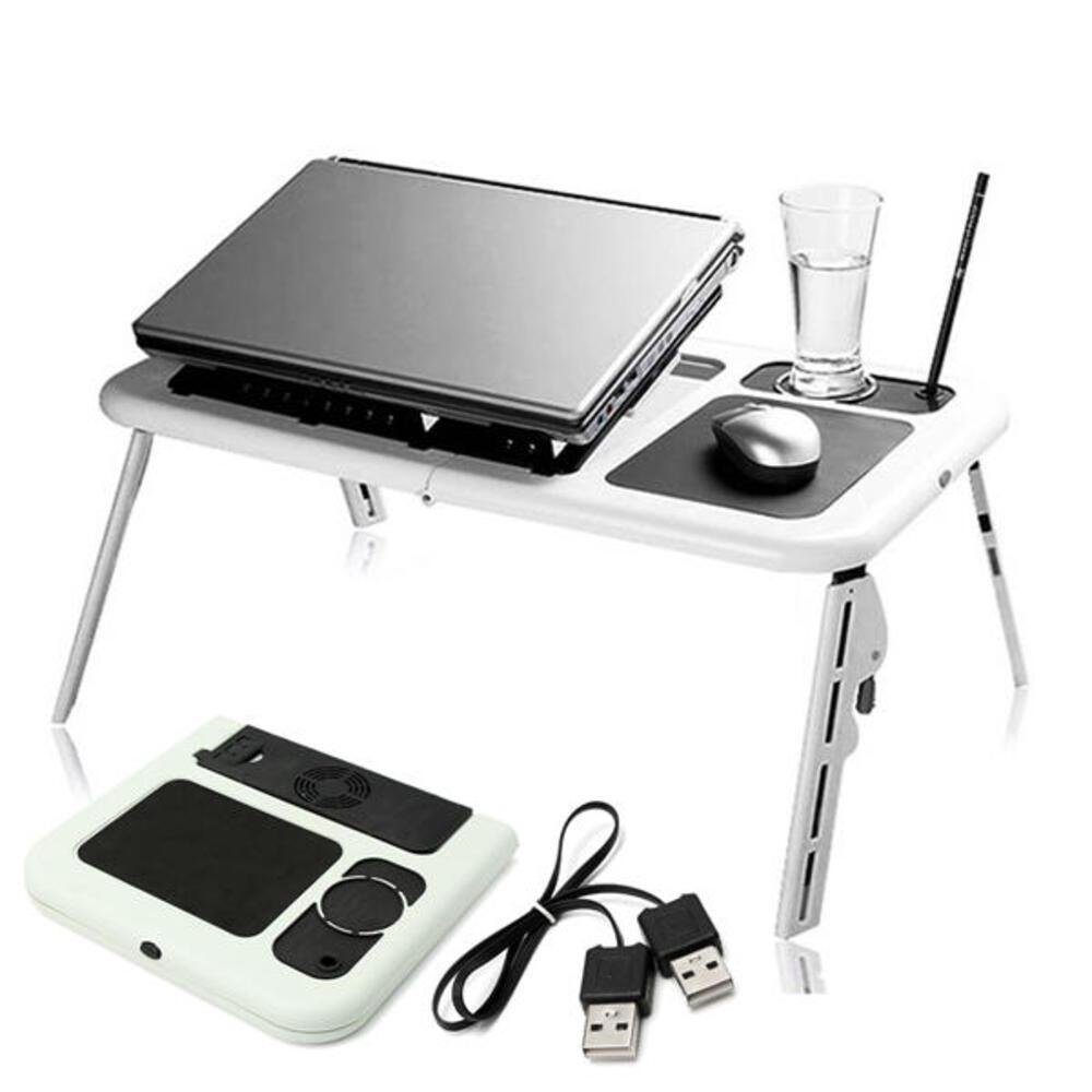 MESA PARA NOTEBOOK DOBRAVEL AJUSTAVEL SUPORTE 2 COOLERS E SENSOR