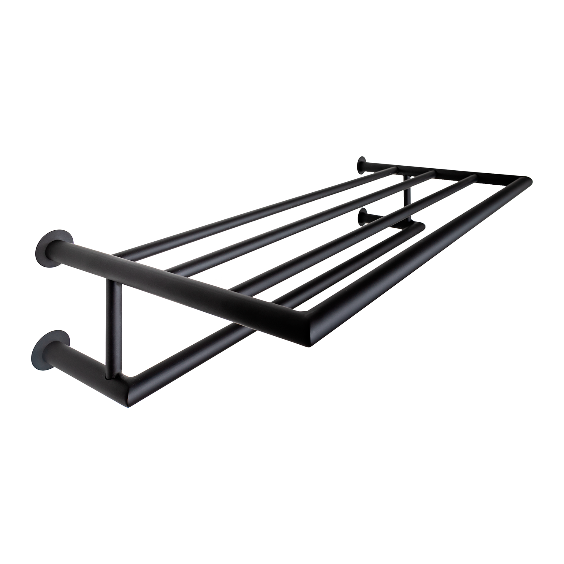 Toalheiro Rack 45 Cm Inox Preto Fosco Kromus Me0210 45b MadeiraMadeira