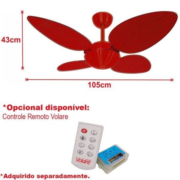 Ventilador De Teto Office Palmae Bronze Tb V Controle Remoto