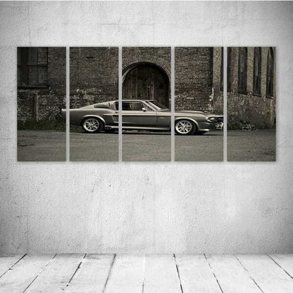 Quadro Decorativo Ford Mustang Shelby Gt500 Eleanor Composto De 5