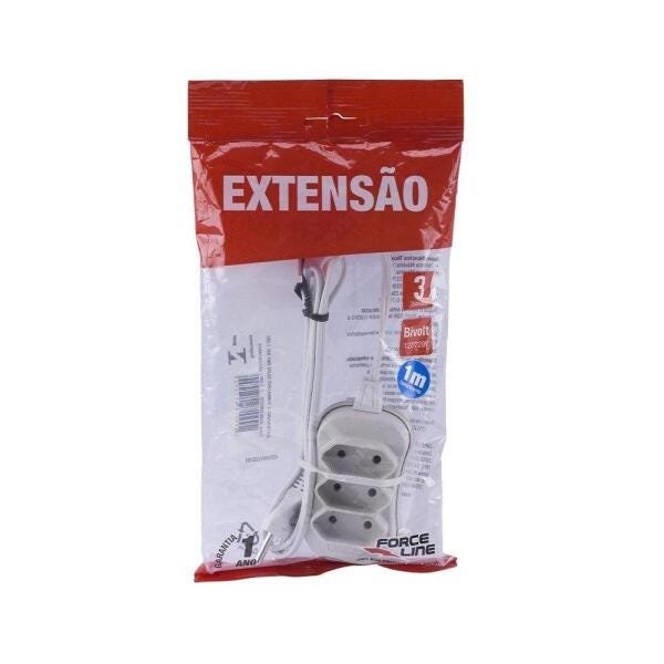 Extens O Bipolar Slim Metro Branco Force Line Madeiramadeira