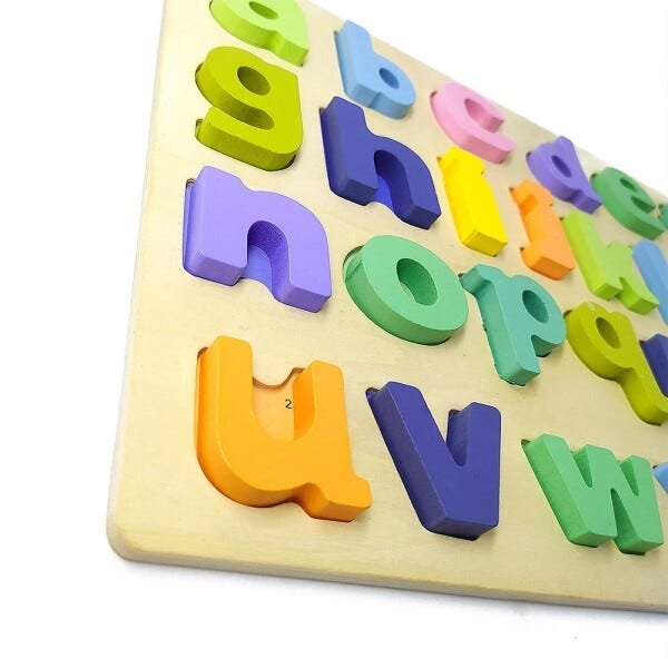 Alfabeto em Madeira MDF Kit Montessoriano Números e Letras