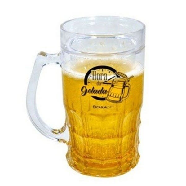 Caneca De Chopp Sempre Cheia Hora Da Gelada MadeiraMadeira