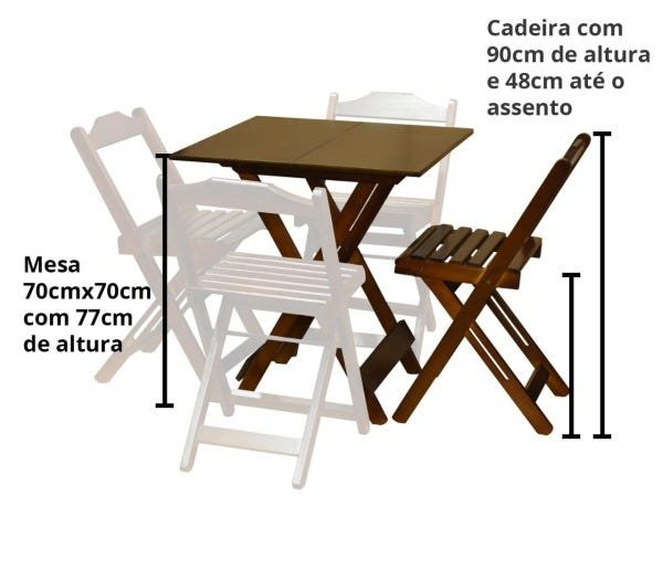 Kit Jogos De Mesa X Cadeiras Dobr Veis Cada Imb Ia