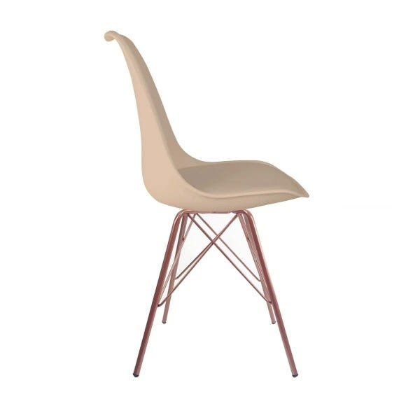 Kit Cadeiras Saarinen Nude Base Tower Cobre Madeiramadeira