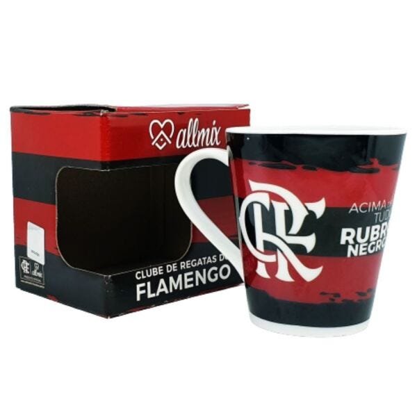 Caneca Flamengo Porcelana Oficial Licenciada Ml Madeiramadeira