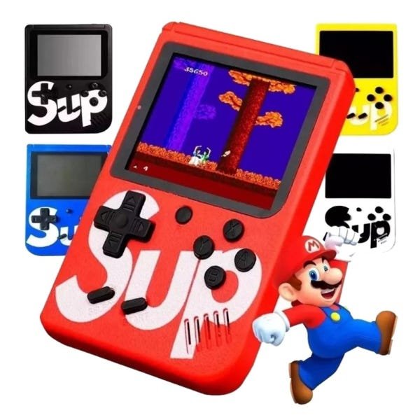 Video Game Portátil SUP Com Controle 2 Jogadores 400 Jogos Mario Pac man  Donken Mini Box Plus - Escorrega o Preço