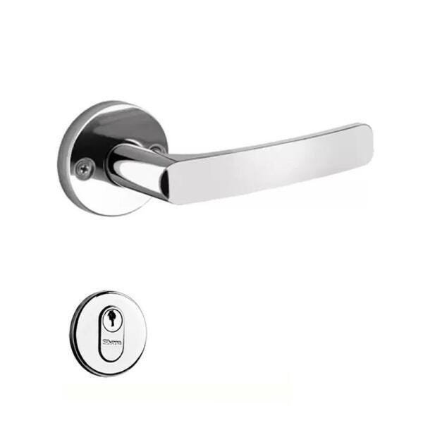 Fechadura Externa 40Mm Roseta Redonda Silvana Assa Abloy MadeiraMadeira