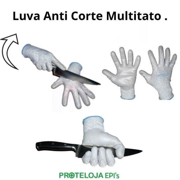 Luva Anti Corte Multitato Contra Cortes De L Minas Proteloja Epi S