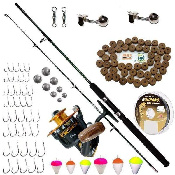 Kit De Pesca Completo Vara 1 70 25 50Lb Molinete E Itens MadeiraMadeira