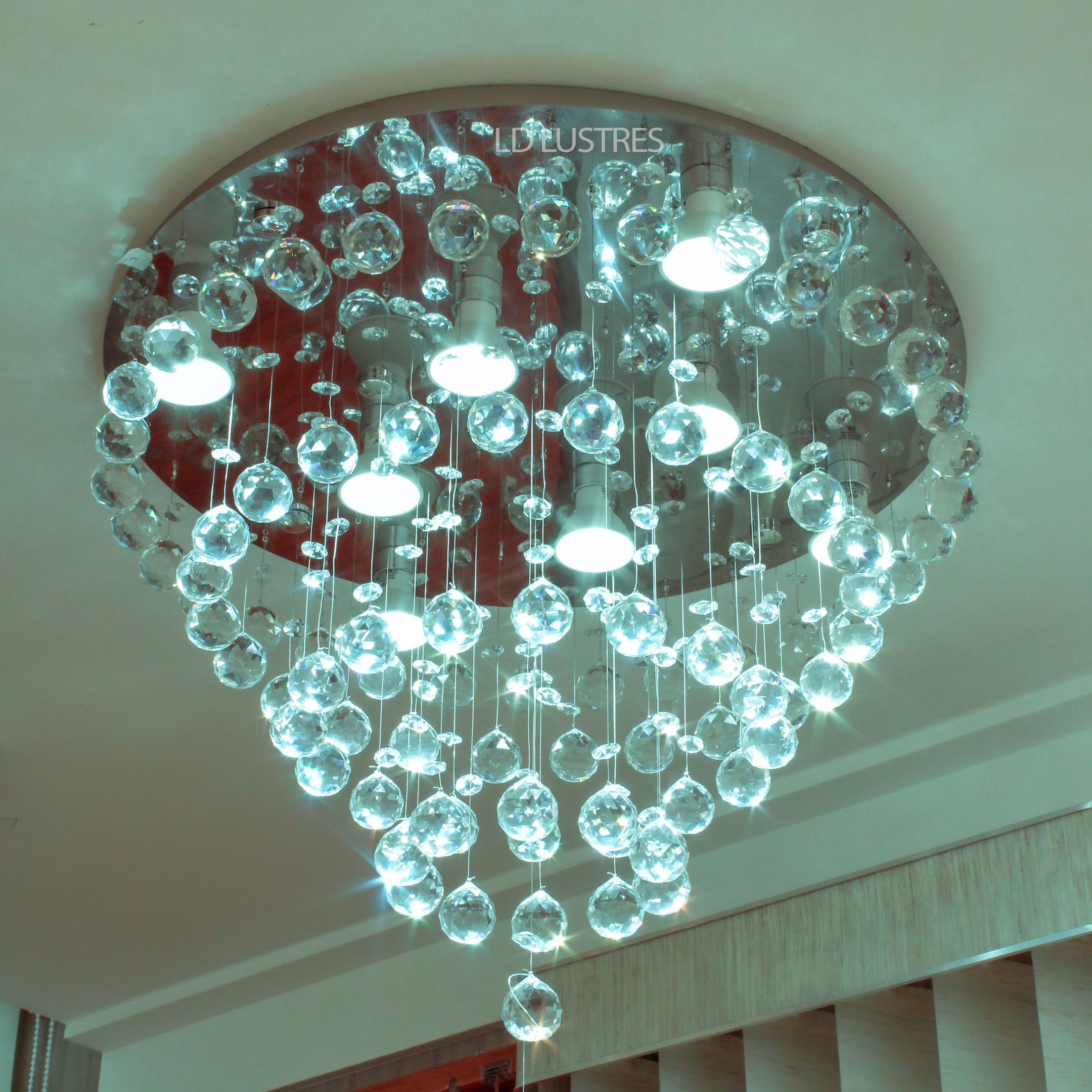 Lustre Para Sala De Jantar Recep O Cm De Altura Cristal