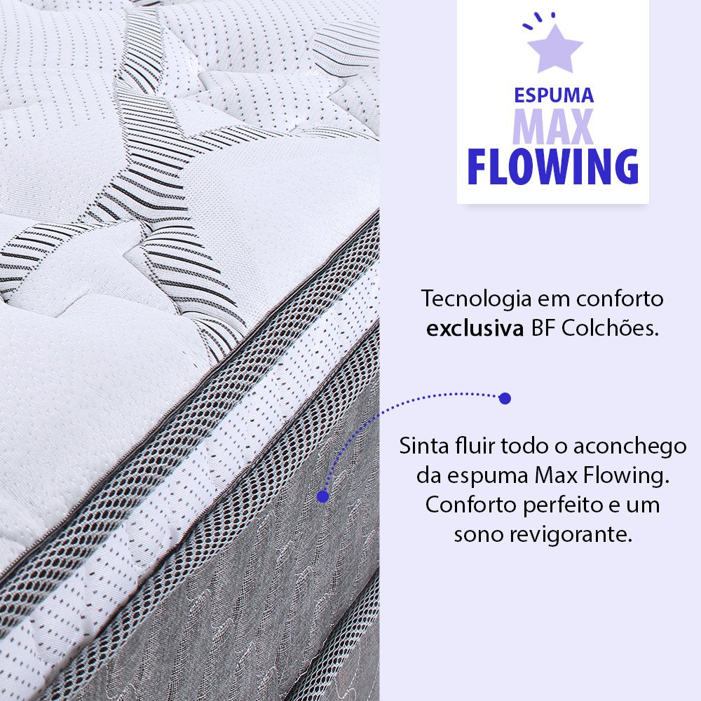 Cama Box Casal Colch O Smart Spring Mola Ensacada E Pillow Top De