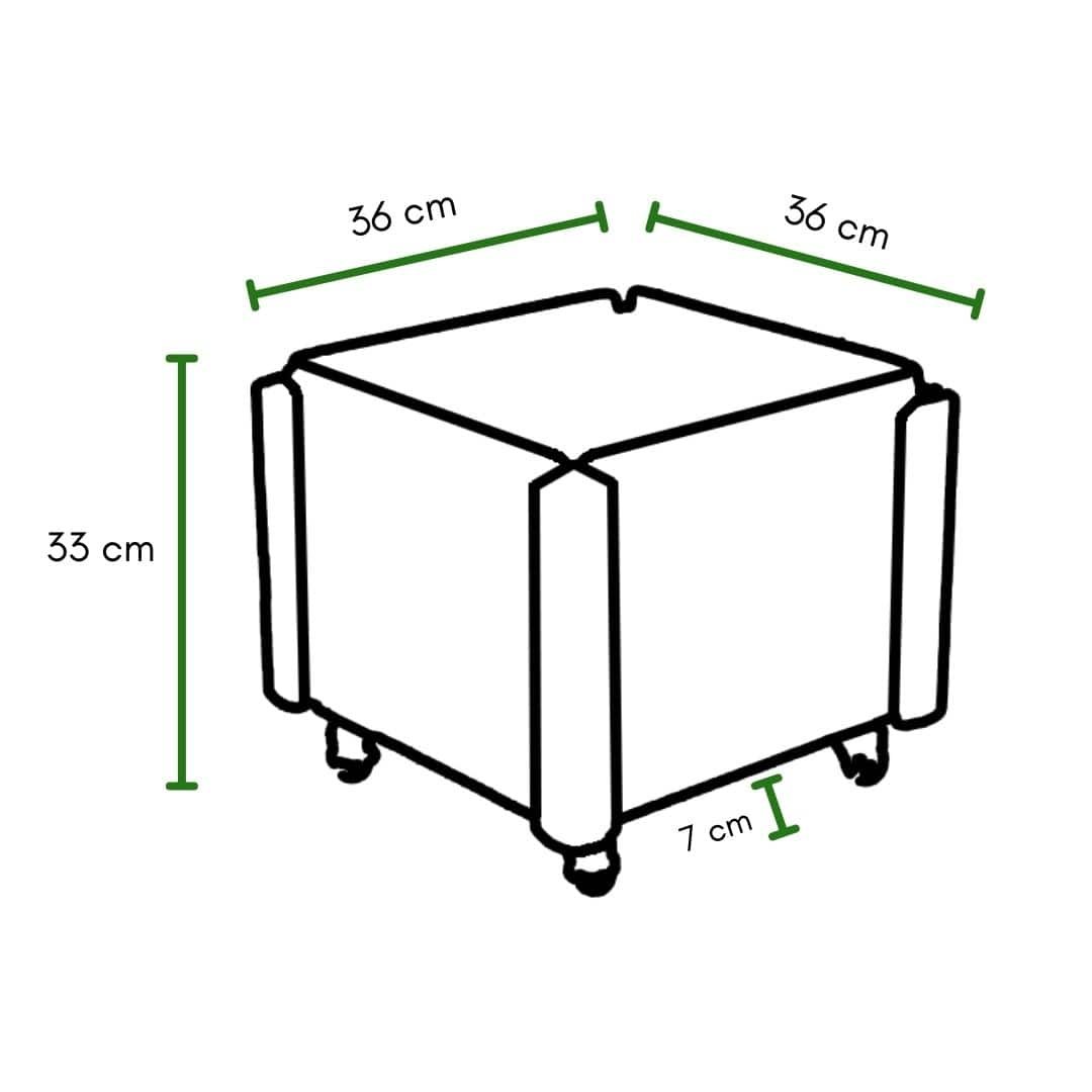 Vaso Quadrado De Madeira Roda Para Plantas X Cm Madeiramadeira