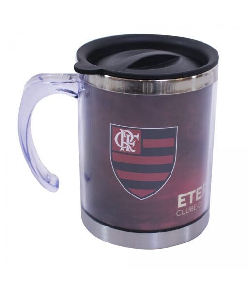 Caneca Flamengo Térmica Tampa 450 ml MadeiraMadeira