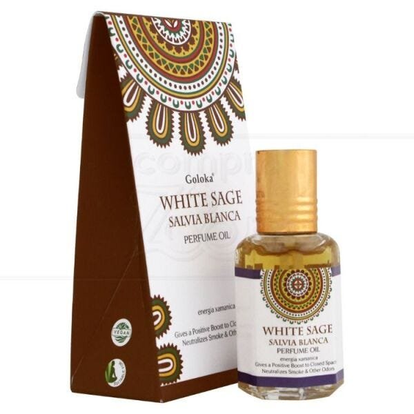 Óleo Perfumado Indiano Goloka White Sage 10ml MadeiraMadeira