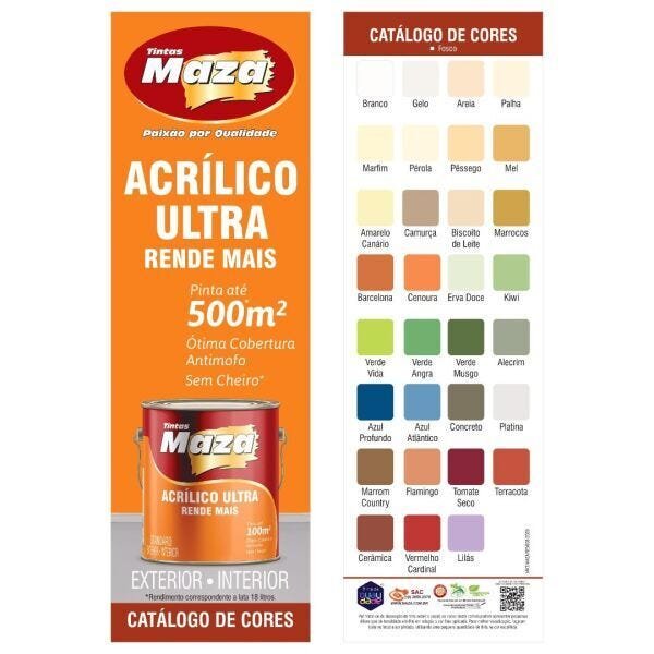 Tinta Para Parede Fosca Ultra Standard Maza Litros Ceramica