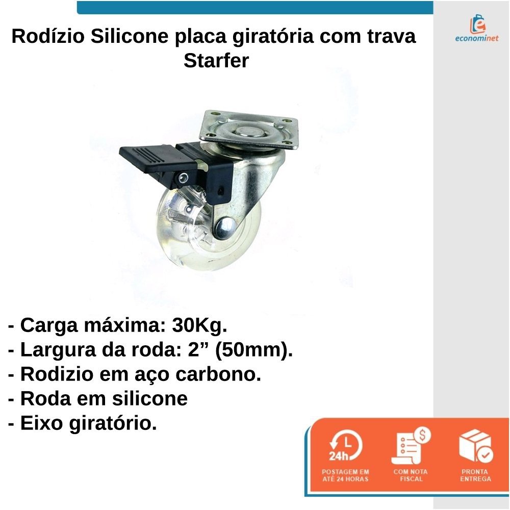 Rod Zio Silicone Placa Girat Ria Trava Polegadas Mm Starfer