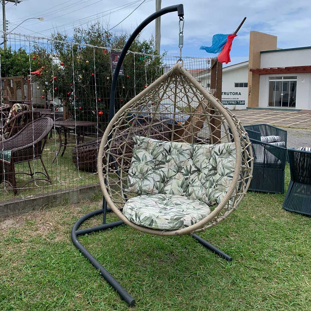 Balan O Gota Em Corda N Utica Areia Tecido Vinales Verde Madeiramadeira