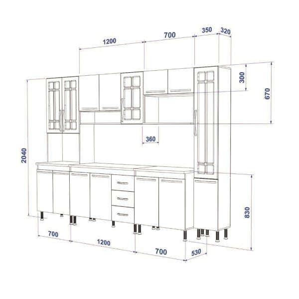 Cozinha Modulada Completa Fidelit Viena Pe As Cm Portas