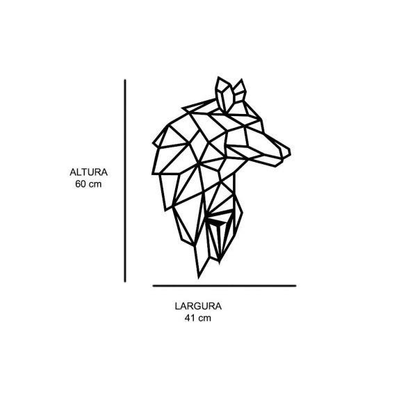 Escultura De Parede Em Mdf Lobo Geom Trico Madeiramadeira