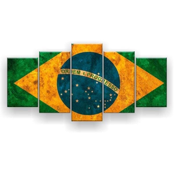 Quadro Decorativo Bandeira Do Brasil Mdf X Cm Pe As Madeiramadeira