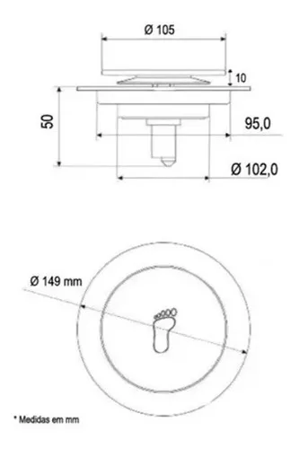 Ralo Inteligente Click P Banheiro Redondo 15x15 Veda Cheiro