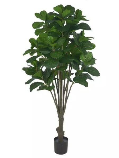 Planta Rvore Artificial Ficus Lyrata Real Toque Verde M