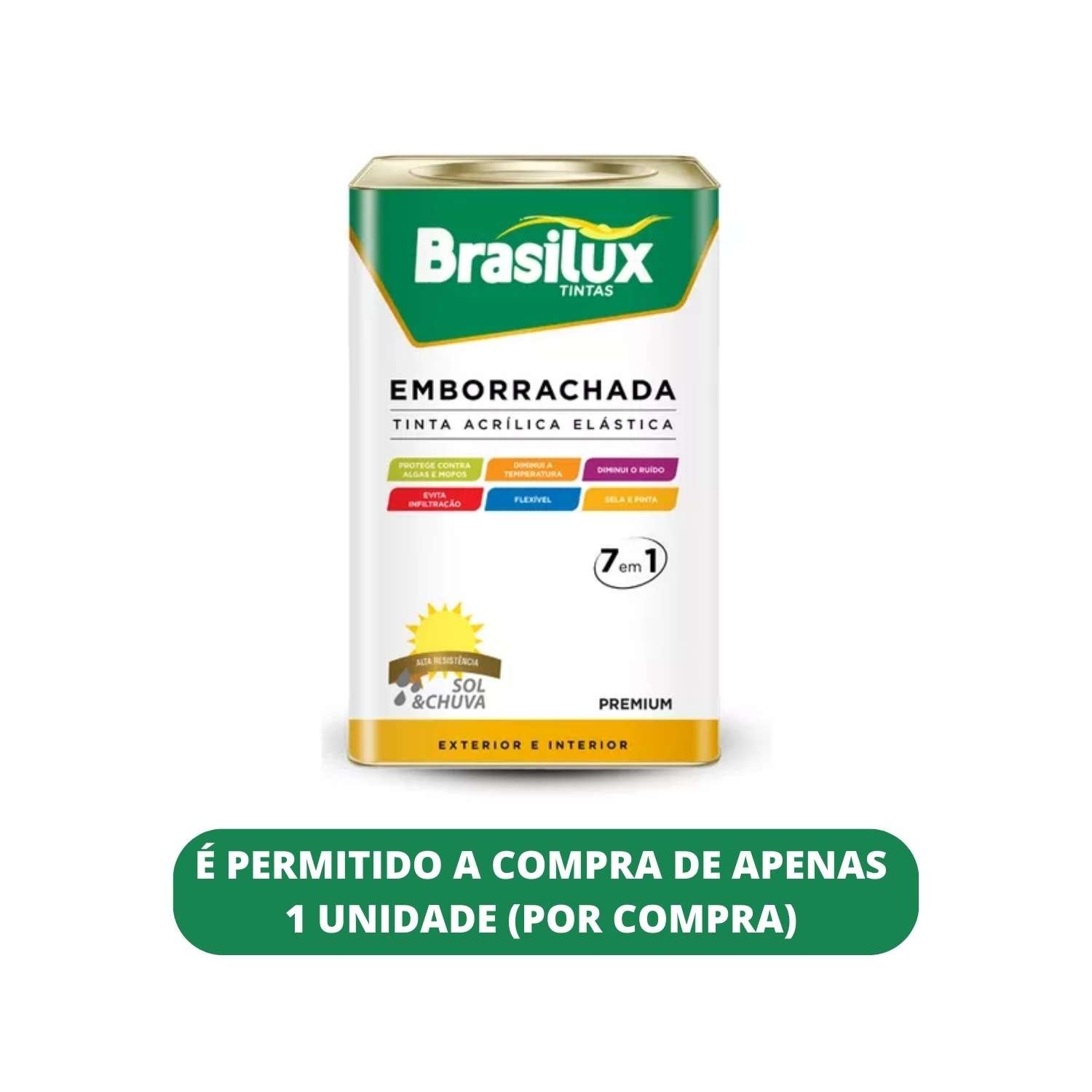 Brasilux Tinta Acril Emborrachada Base C Emborrachada Litros