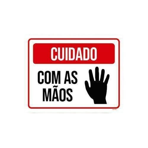 Placa Cuidado As Mãos 36X46 MadeiraMadeira