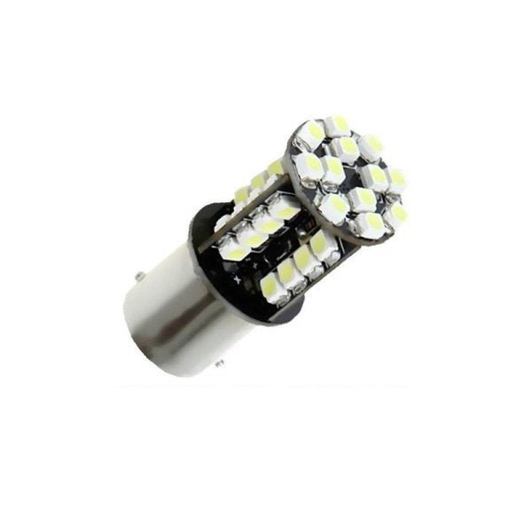 Kit 10 Lâmpada 44 LED Cambus Bay15D 2 Polo Vermelha 12V MadeiraMadeira