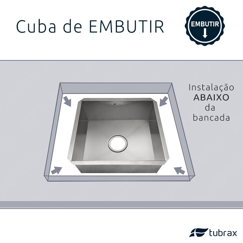 Cuba De Cozinha Produzida Em A O Inox Cac N Madeiramadeira