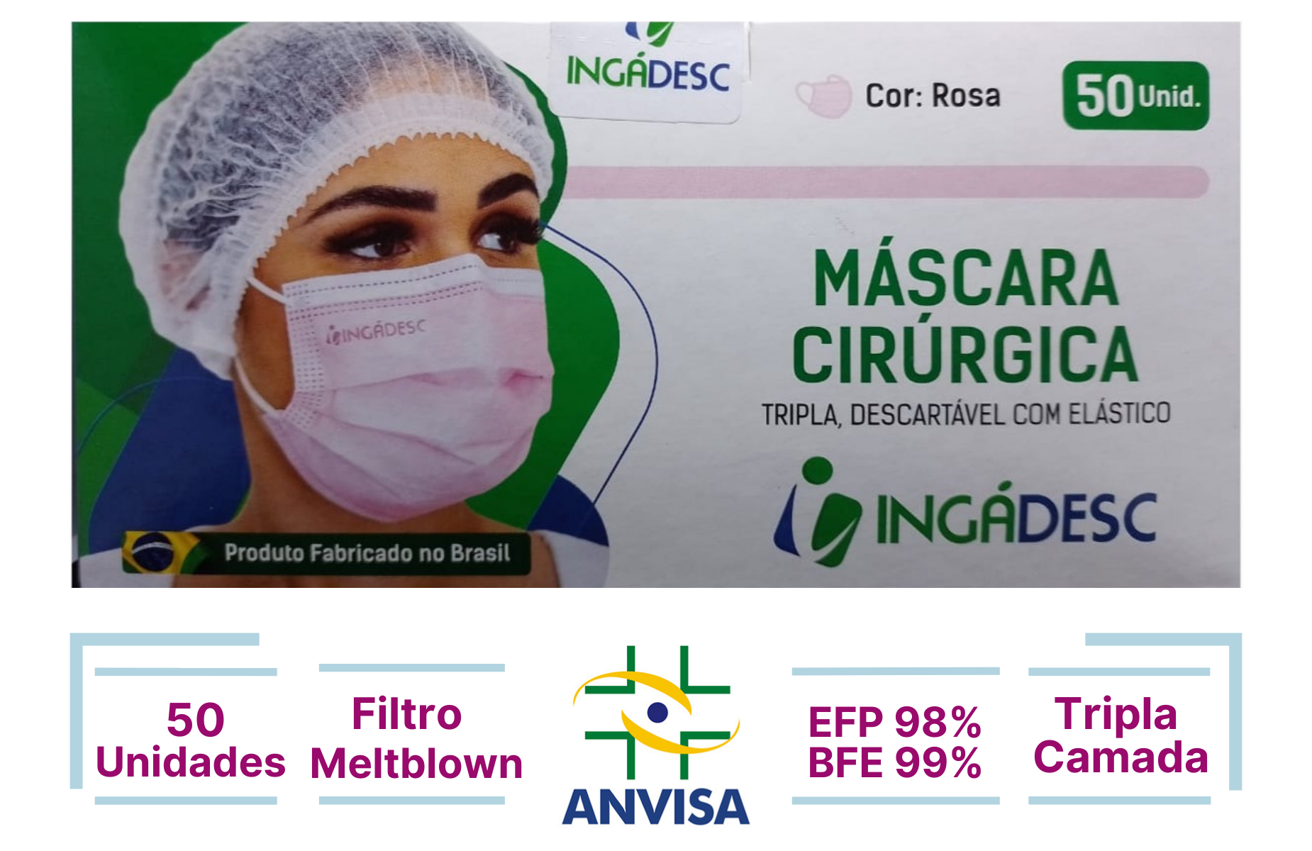 M Scara Cir Rgica Descart Vel Tripla Ingadesc Un Rosa Madeiramadeira