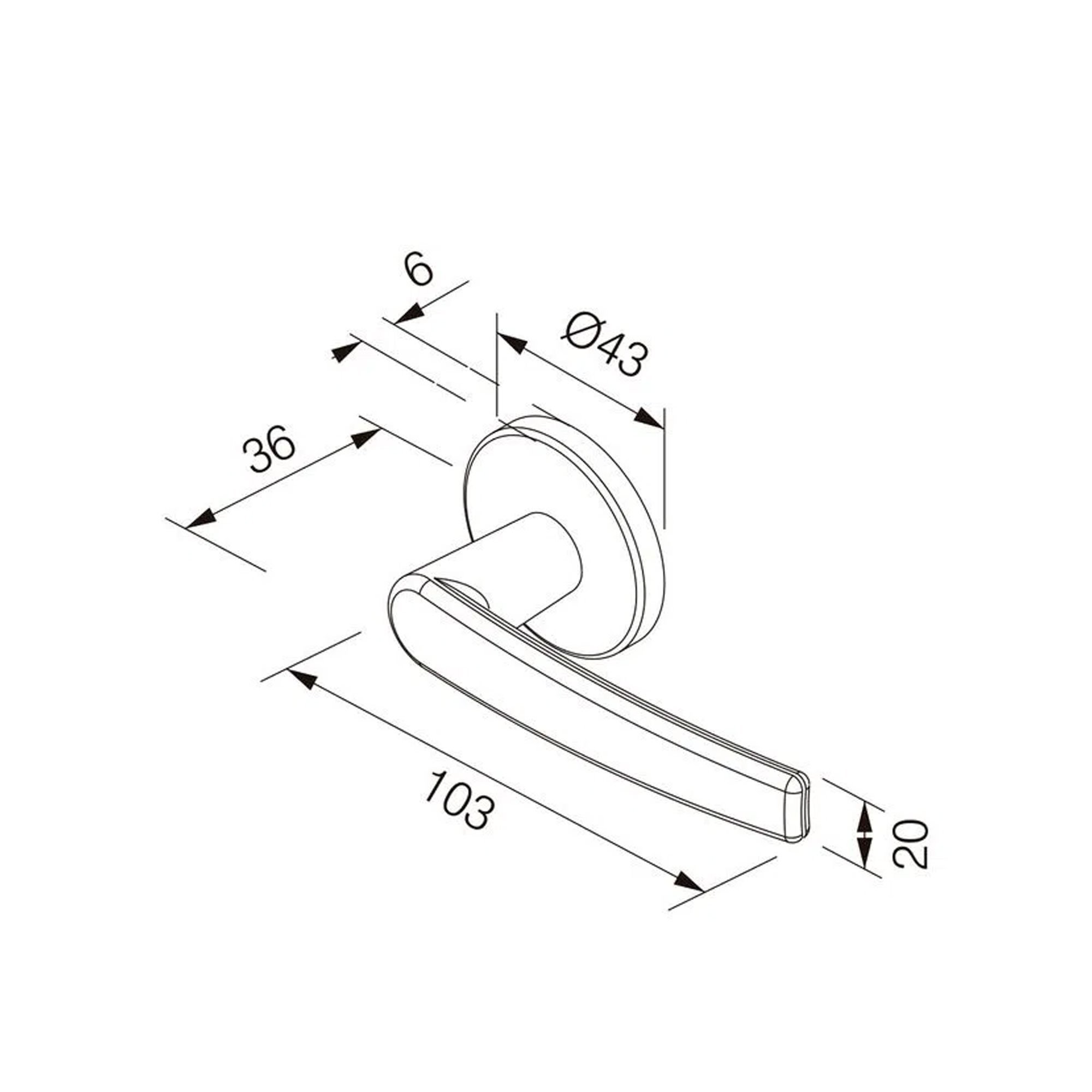 Fechadura Externa Pado Concept Roseta Redonda Preta 40mm 401E