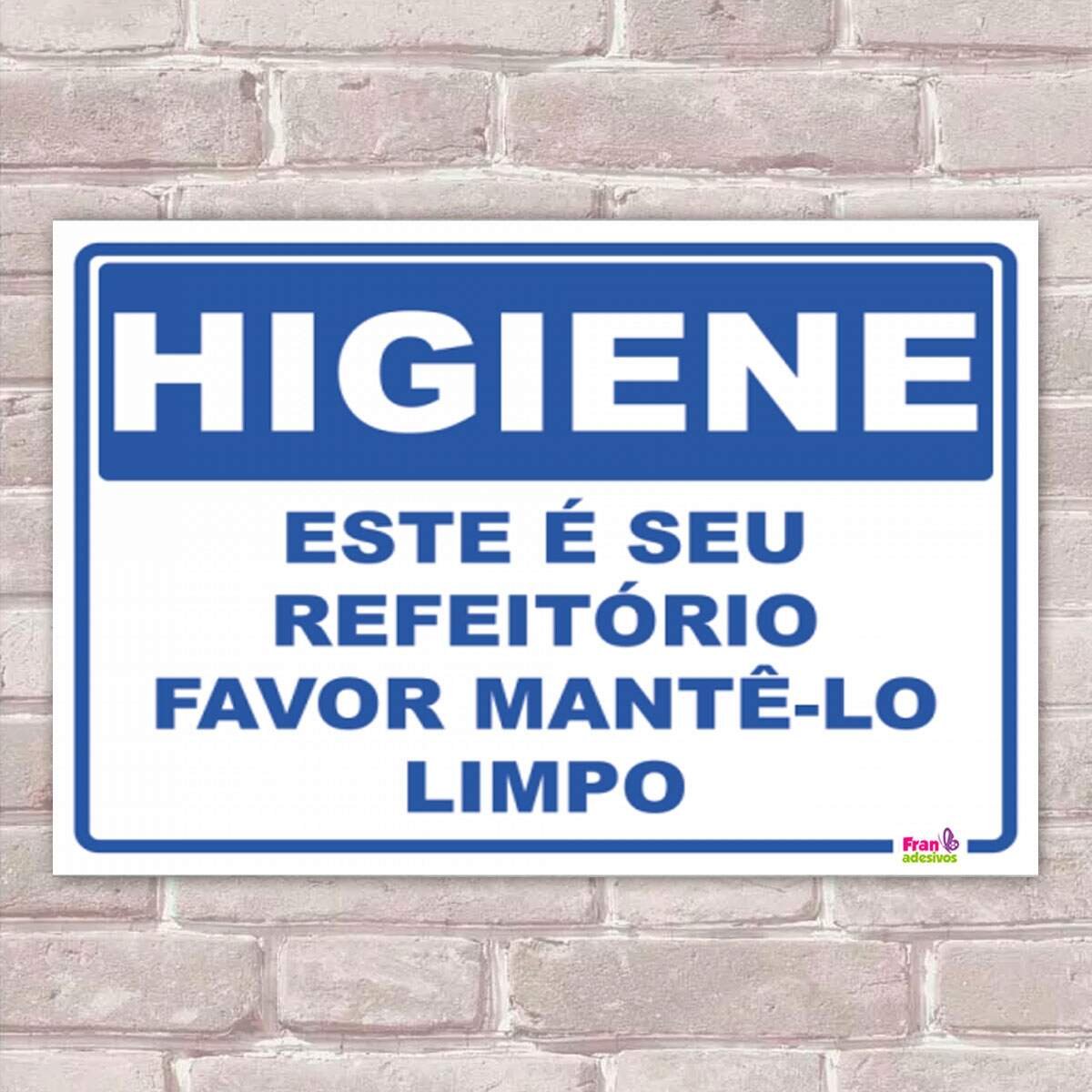 Placa Decorativa Sinalização Manter Limpo 30X45Cm MadeiraMadeira