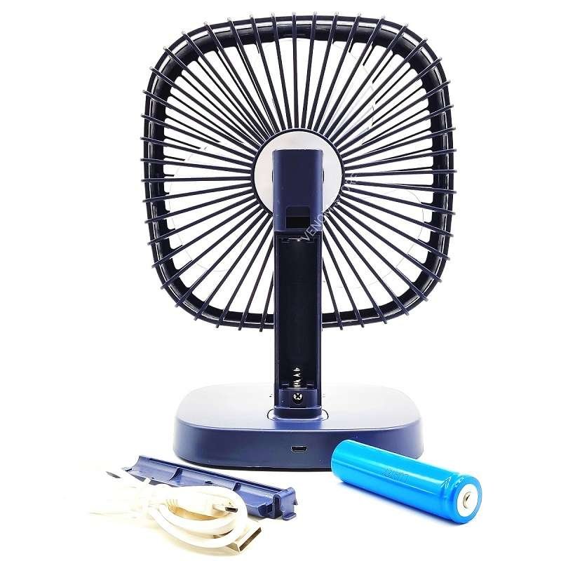 Ventilador USB Pequeno De Mesa Potente 3 Velocidade Recarregável Luatek