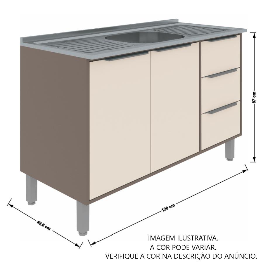 Kit Cozinha Planejada Completa Conjunto Pe As Portas Organizadora