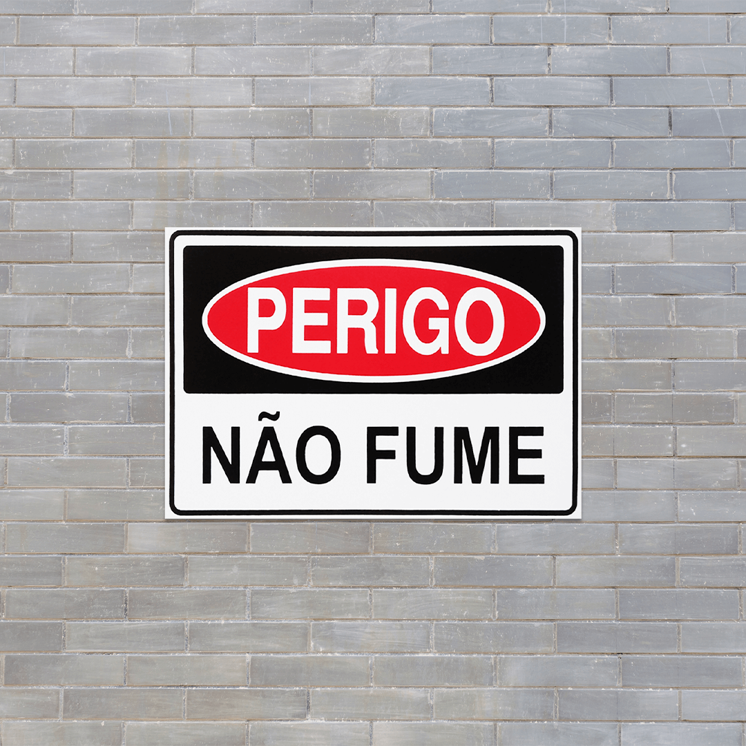 Combo Placas De Sinaliza O Perigo N O Fume X Acesso S F E