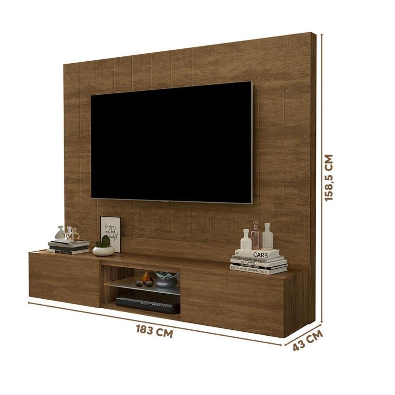 Painel Bancada Conquest Para TV De 75 Pol Malbec MadeiraMadeira